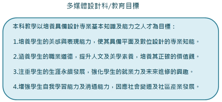 多媒體設計科教育目標